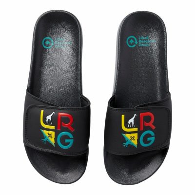 Accessories LRG  | Stacked Rasta Logo Slides Black