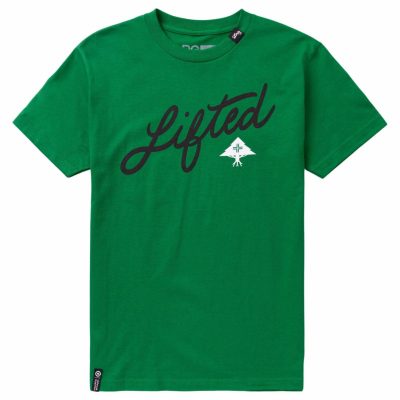 Clothing LRG  | Angled Script Tee Kelly Green