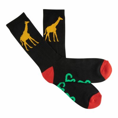 Accessories LRG  | Giraffe Crew Socks Black/Gold