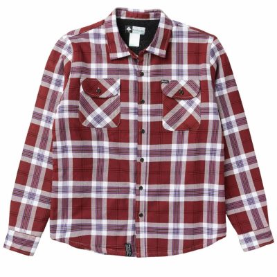 Clothing LRG  | Faction Sherpa Lined Flannel Burgundy