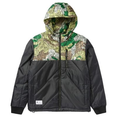 Clothing LRG  | Natural Scratch Camo Puff Jacket Black