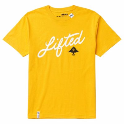 Clothing LRG  | Angled Script Tee Gold