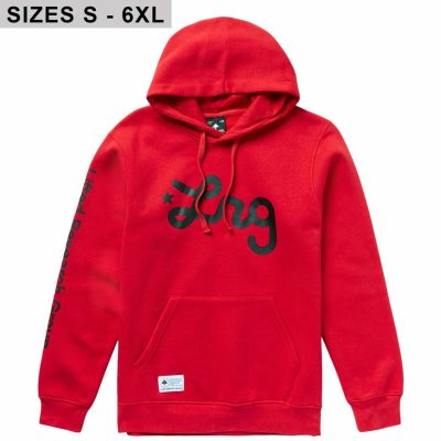 Clothing LRG  | Lifted Script Pullover Hoodie Red