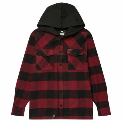 Clothing LRG  | Only One Buffalo Flannel Shirt Burgundy