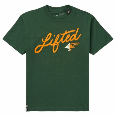 Clothing LRG  | Split Tree Script Tee Forest Green